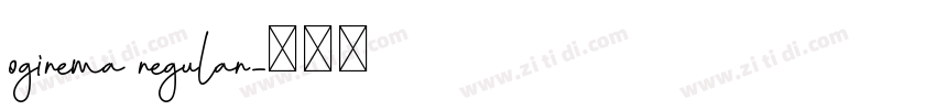 ogirema regular字体转换